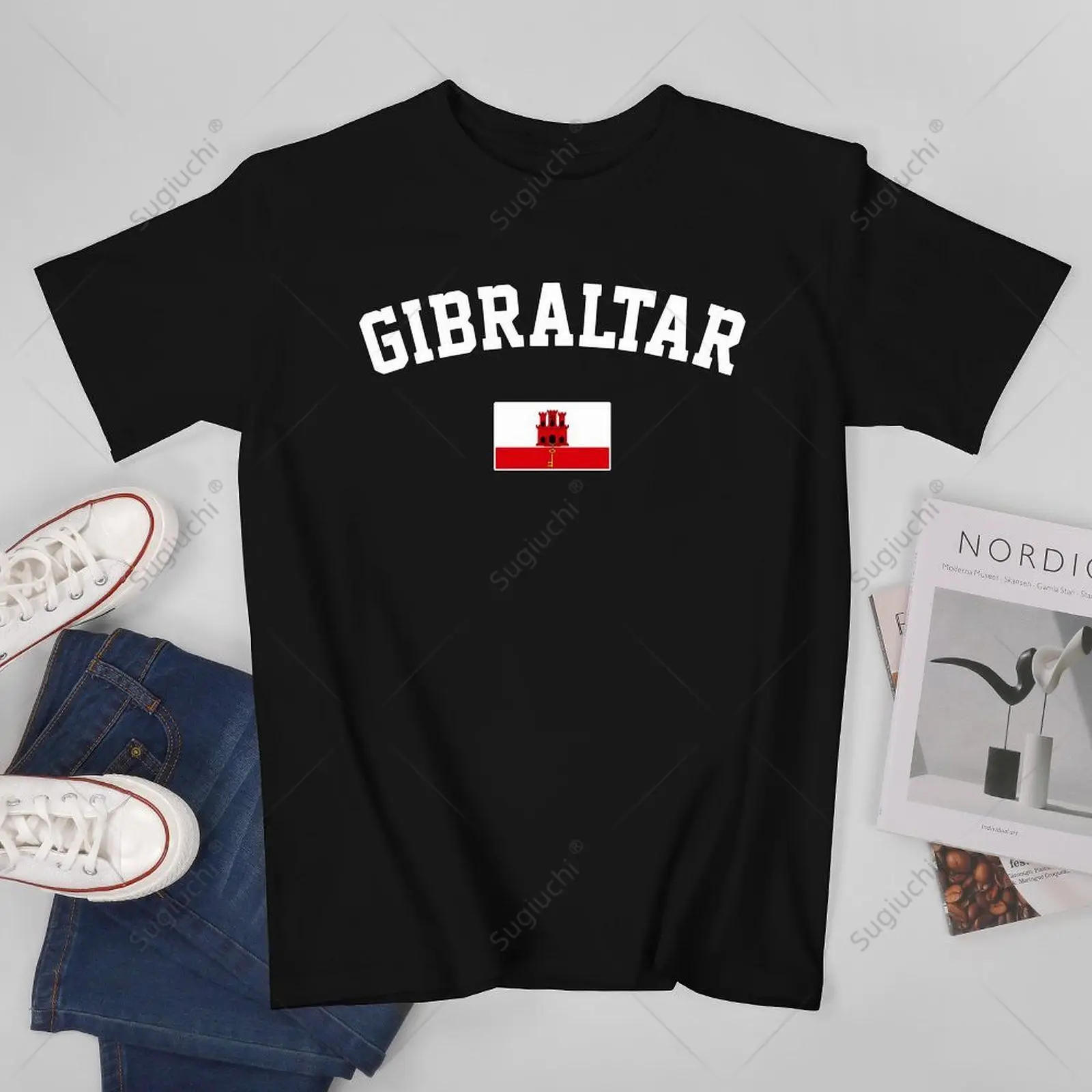 Мужская футболка унисекс Gibraltar, футболки для женщин и мальчиков, футболка из 100% хлопка