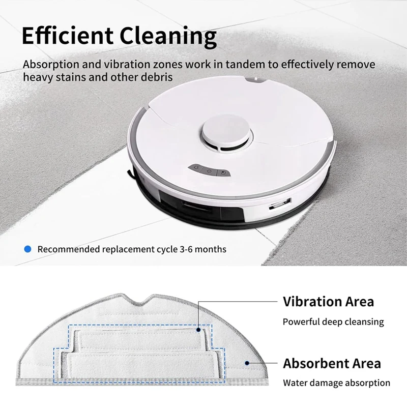 SANQ For Roborock S8 Pro Ultra Robot Vacuum Cleaner Main Side Brushes HEPA Filters Dust Bags Mop Pads Accessories Kit