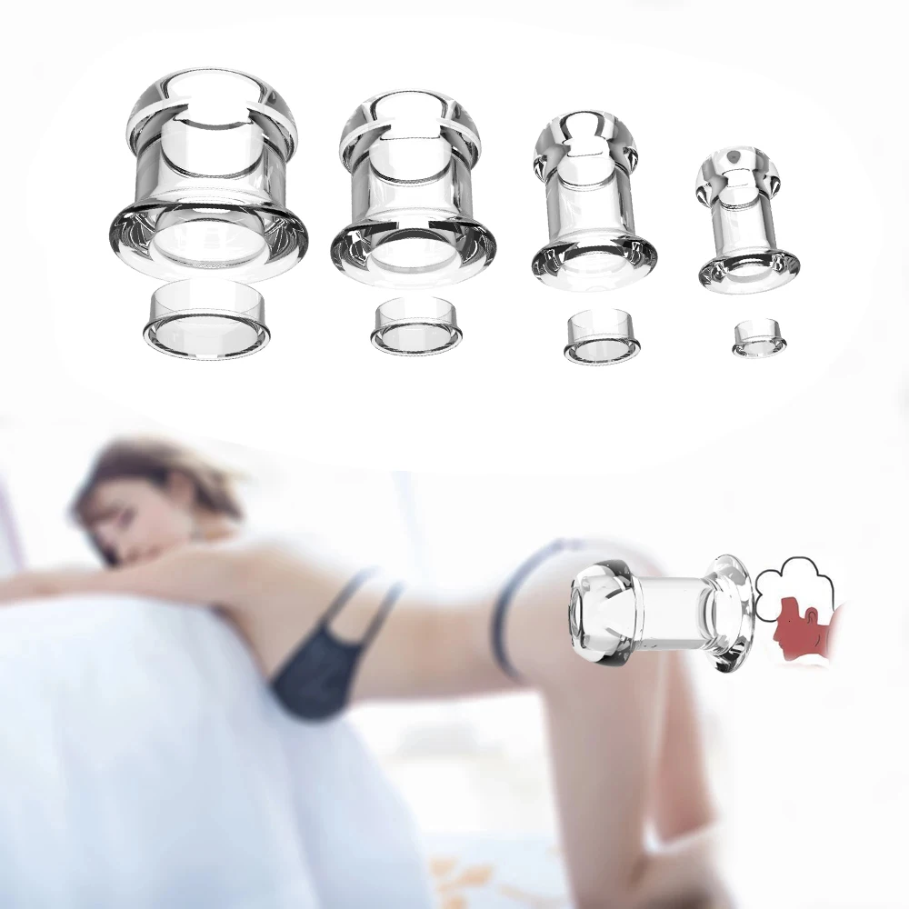 Hollow Anal Plug With Stopper Translucent Visible Anal Dilator Butt Vagina Anus Peep Expander Fidget BDSM Sex Toys For Women Gay