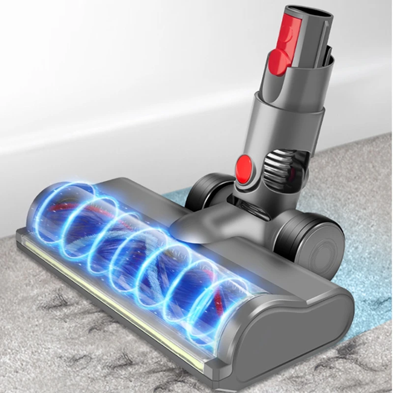Brosse de nettoyage de tête de moteur à dégagement rapide pour Dyson V10 Slim V12, accessoire de rêve mince avec lumières anti-poussière LED pour sol dur
