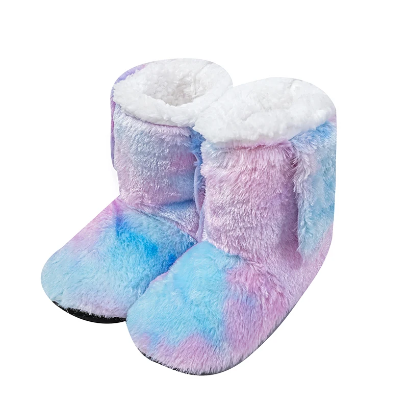 Winter Fell Hausschuhe Warme Weiche Frauen Hause Hausschuhe Haus Boden Schuhe Damen Indoor Socken Pelzigen Plüsch Rutschen Baumwolle Schuhe – Detail 9