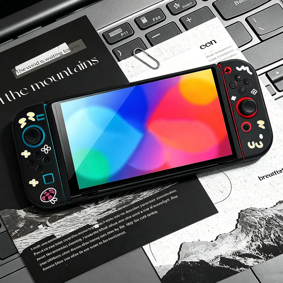Ultra-slim Shock-absorbing Case for Nintendo Switch NS Game Console TPU Split Protective Case Anti-Scratch Shell Protector
