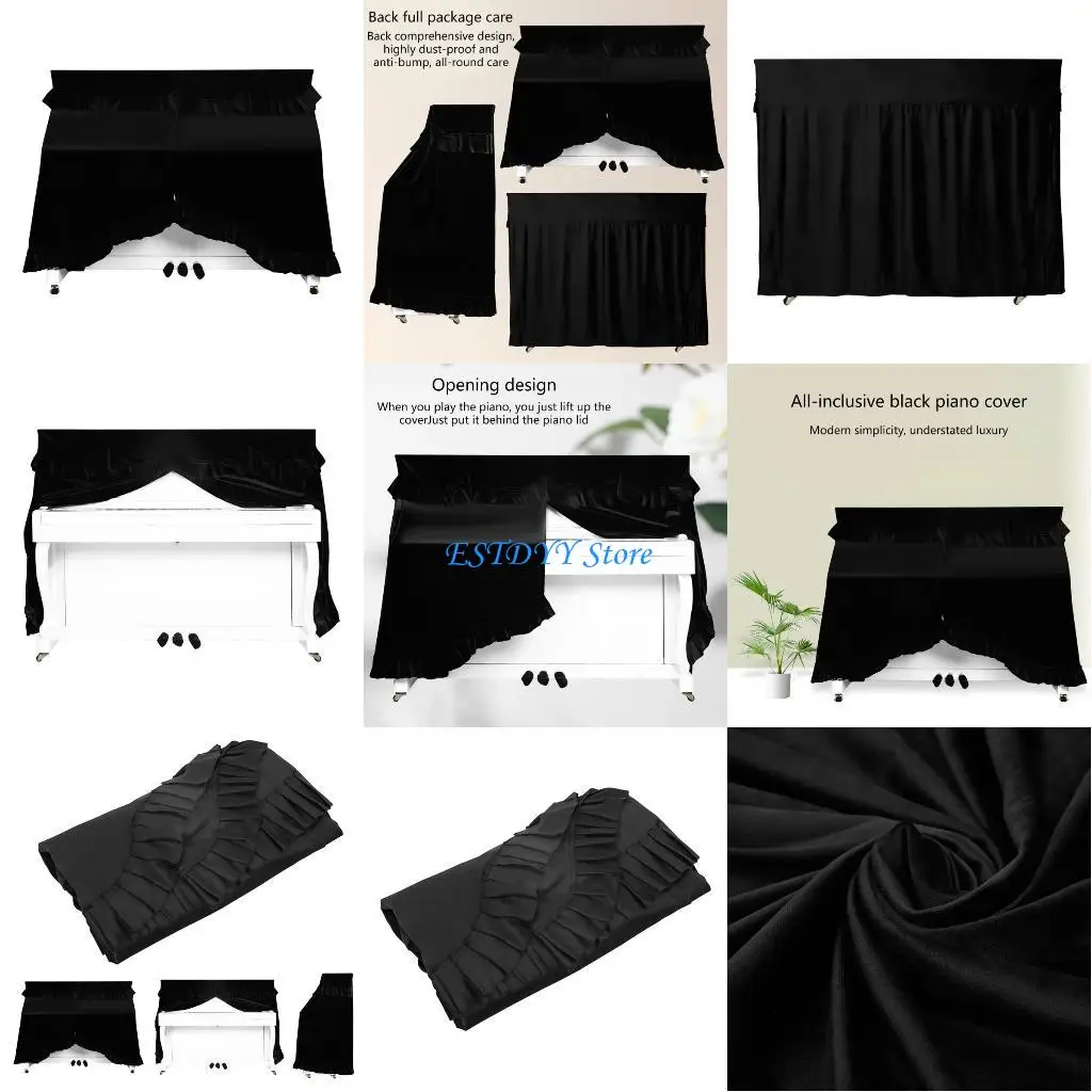 

G6DE Full Covered Piano Anti Dust Cover, Cover Cover Cloth for 88 Keys Acoustic Digital Piano Electric Keyboard