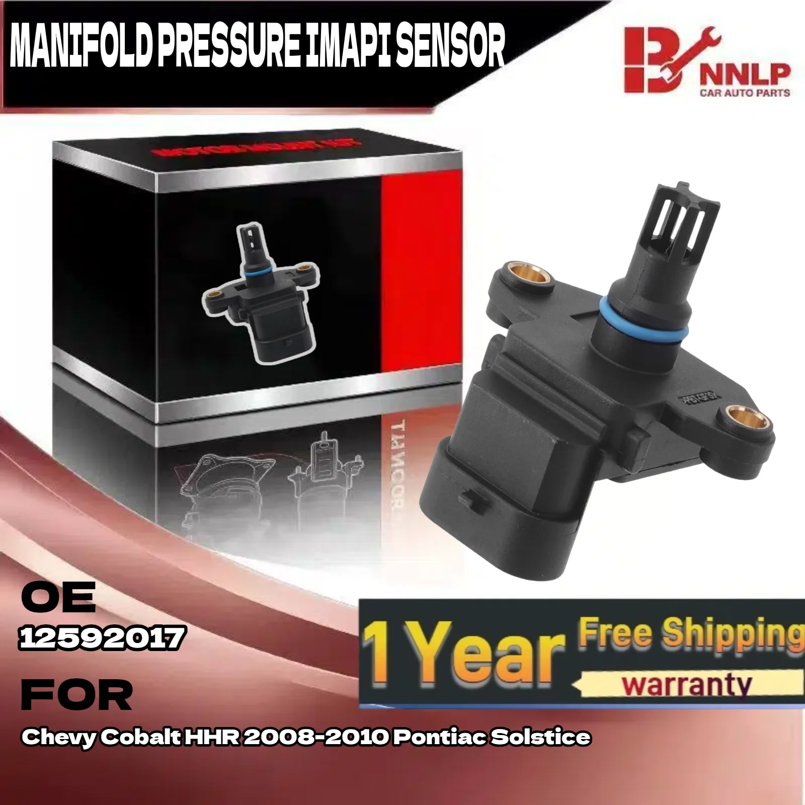 Sensor de presión del colector (MAP) para Chevy Cobalt HHR 2008-2010 Pontiac Solstice 12592017