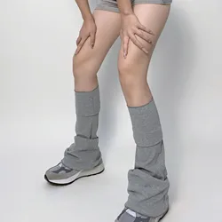 Solid JK Cool Girls Knit Leg Warmers Lolita Knee High Elastic Leg Warmers Punk Lady Ankle Warmer Y2k Lolita JK Leg Warmers