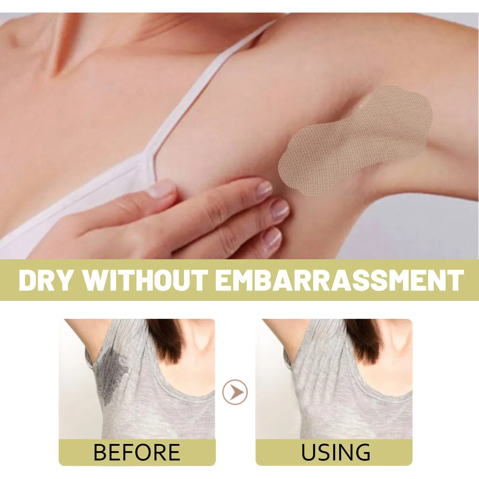 Sdottor Underarm Sweat Pads Strong Absorbing Sweat Armpits Sticker Breathable Ultra-thin Armpit Sweat Patches Women Men Deodoran