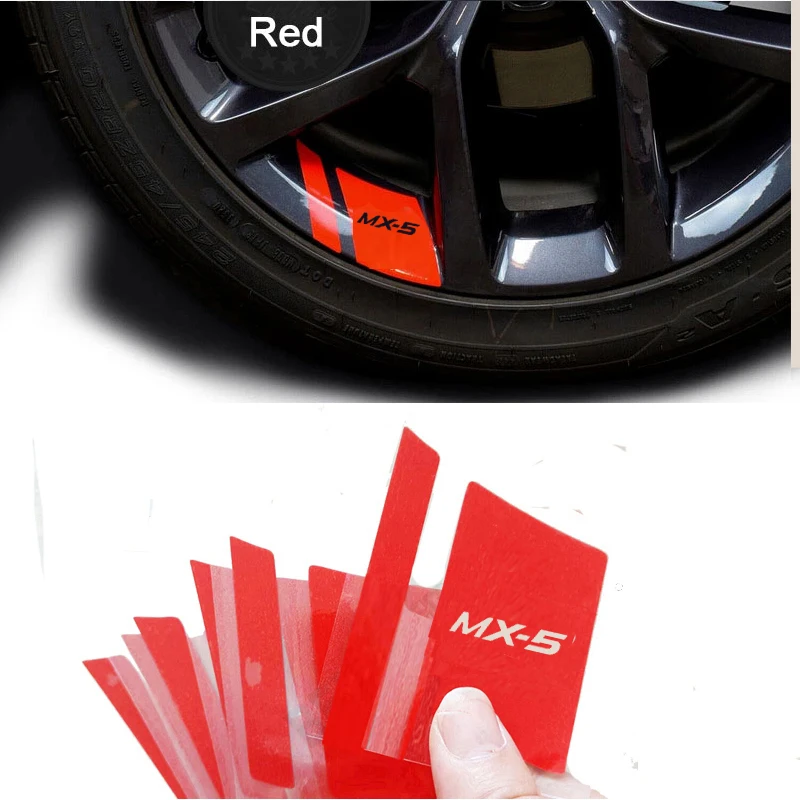 6Pcs Car Wheel Sticker For Mazda CX-3 CX-5 CX-7 CX-8 CX-9 CX-30 CX-60 MX-5 Auto Accessories