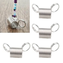 10 Pcs Stainless Steel Bead Stopper Mini Spring Clamps Creative Bead Line End Clasps Jewelry Making Accessories Durable