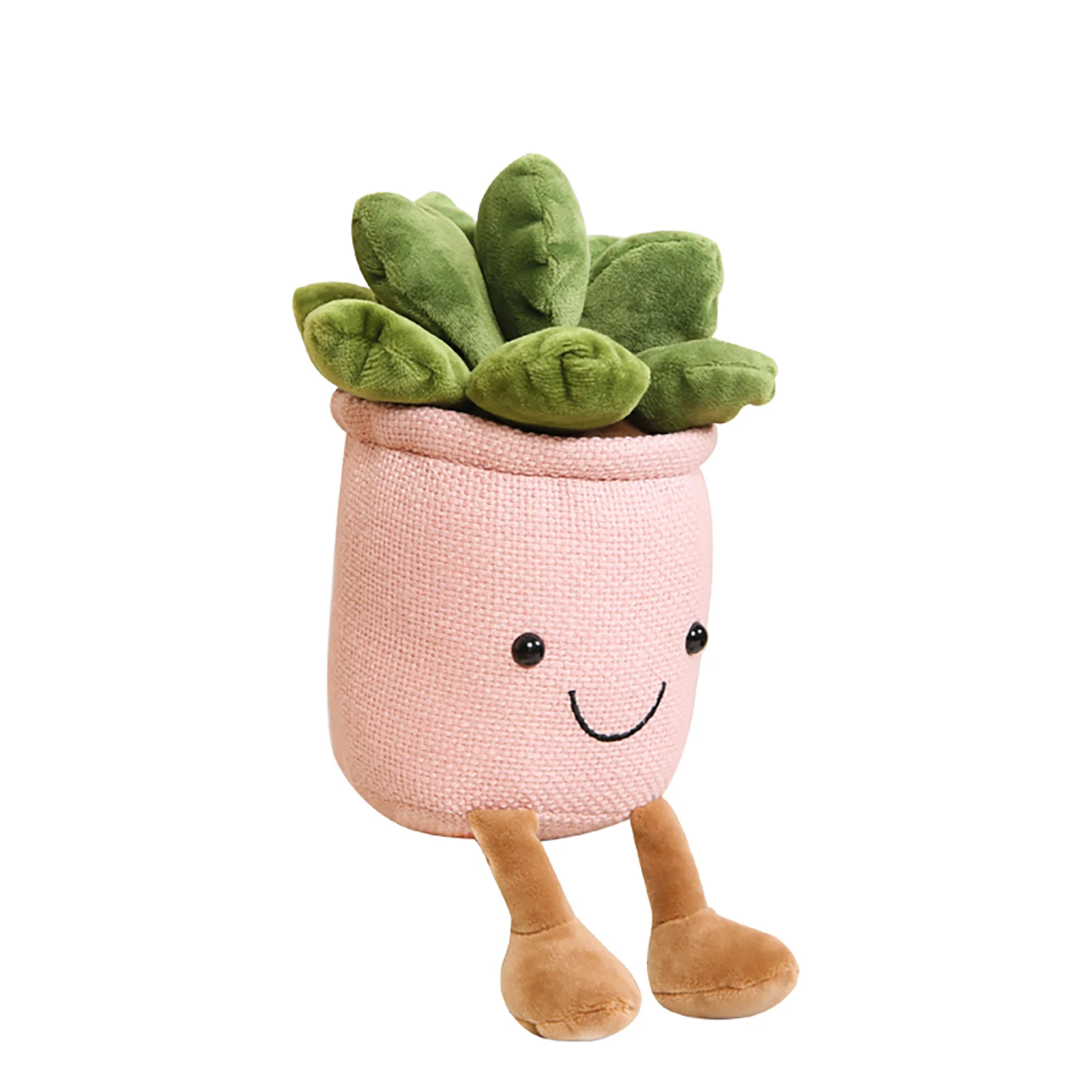 Muñeca de trapo suculenta en maceta, adorno de planta verde, juguete de felpa, plantas suculentas creativas, juguetes de peluche encantadores