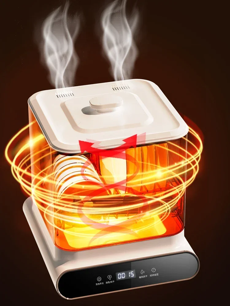 

Goede Vrouw Huishoudelijke Kleine Desinfectie Teller Type Hoge Temperatuur Stoom Keuken Servies Drogen Mini Desinfectie Kast