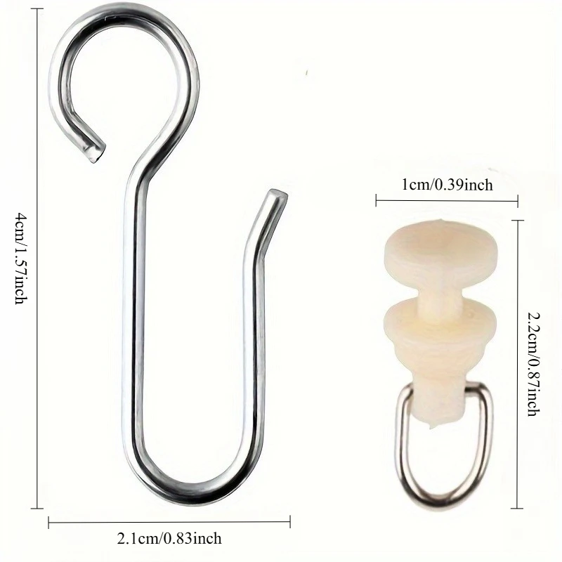 Curtain Pulley Hook Set, Curtain Track Roller Accessories, Silent Pulley Accessories