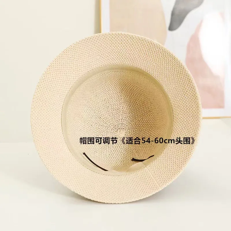 Chapéu de palha do verão para mulheres para viagens ao ar livre Casual Chapéus de sol para mulheres Praia Chapéus Senhoras Fisherman Sunshade Chapéu