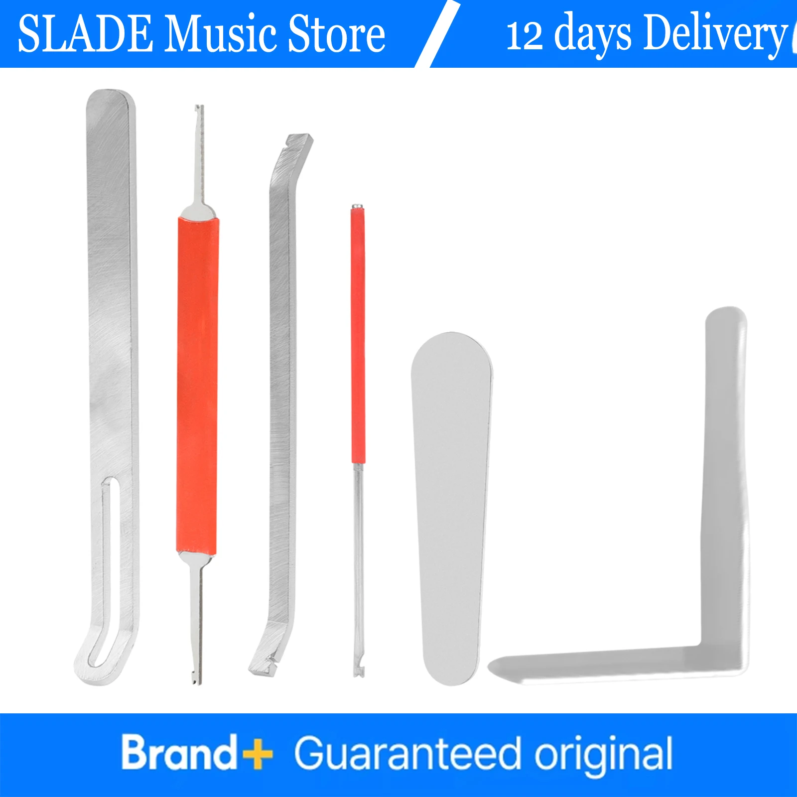 

6 шт. инструменты для ремонта саксофона для саксофона, флейты, пикколо, кларнета, серебро, нержавеющая сталь, профессиональный комплект для ремонта деревянных духовых инструментов