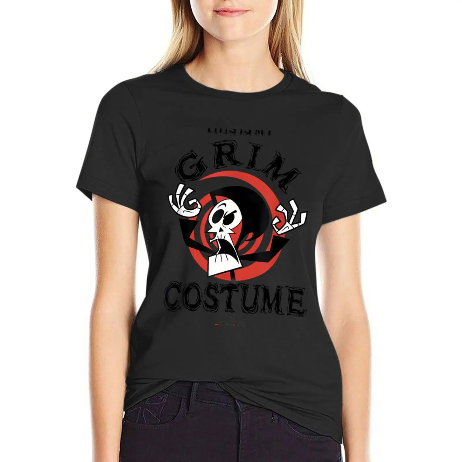 The Grim Adventures Of Billy & Mandy Halloween Grim Costume T-Shirt plus size tops tshirts woman