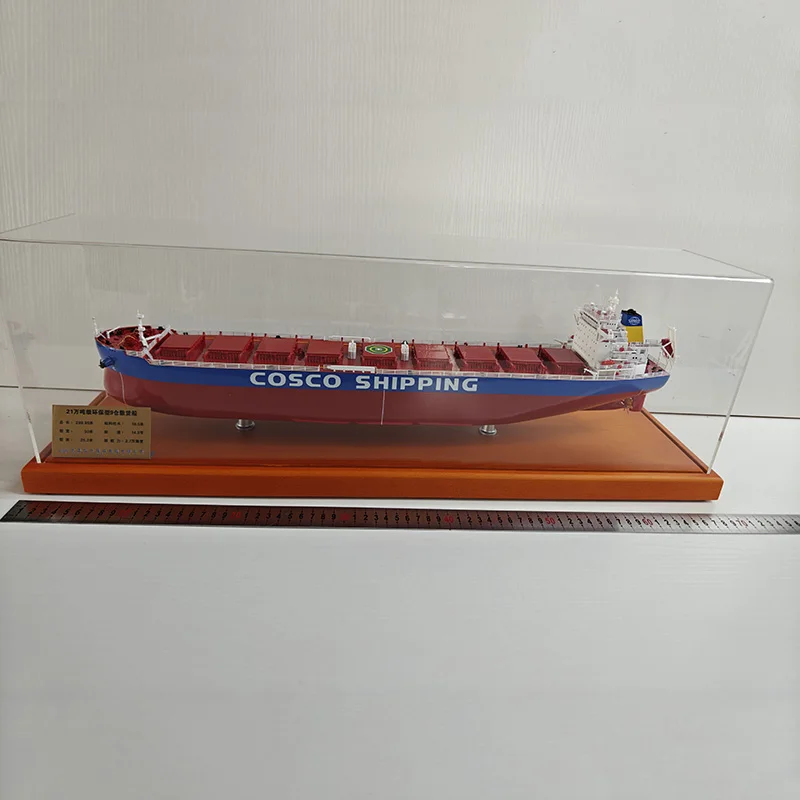 Modelo de barco contenedor, transportador marítimo terminado, 60cm, ABS, modelo de barco de carga, regalo de barco, simulación de adornos estáticos, exposición conmemorativa