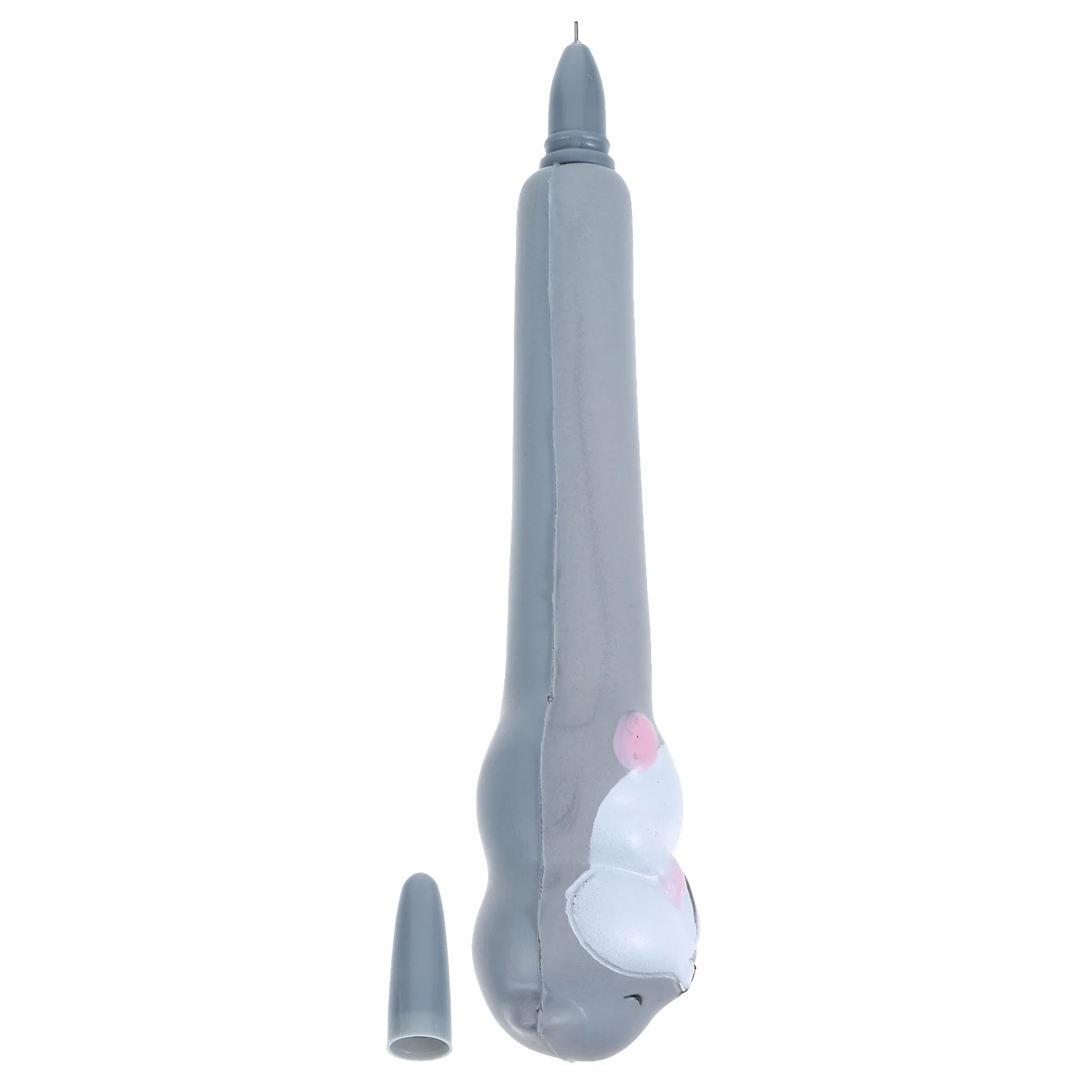 

Grey Hamster Neutral Pen Cartoon Animal Cute School Supplies Writing Tools for Students Soft Grip Compact Size