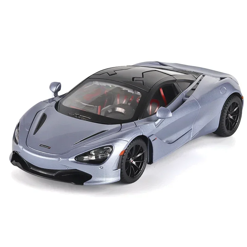 Mclaren-鋳造金属スポーツカーモデル720s,スケール1:24,合金,車のシリーズコレクション,シミュレーション,音と光,男の子へのギフト