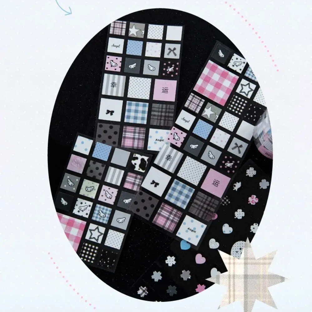 60mm*1m Die Cutting Tape Star Bubble Ins Style Diary Scrapbook Stickers Sparkling Aesthetic Stationery Stickers DIY Projects