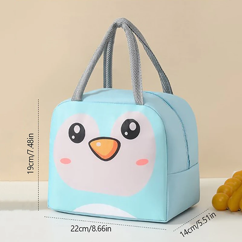 Cartoon Handheld Bento Lunch Bag Waterproof Oxford Cloth Aluminum Foil Lunch Box Insulation Bag