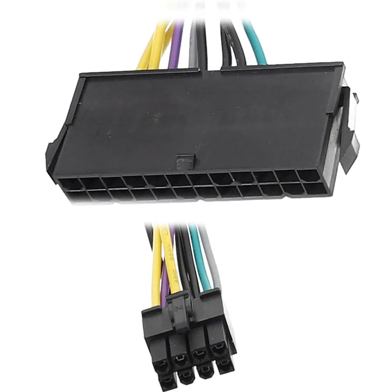 18AWG 33 سنتيمتر 24 دبوس إلى 8 دبوس ATX PSU النحاس محول الطاقة كابل استبدال ل Optiplex 3020 7020 9020 T1700 ، H61 ، H81 ، Q77