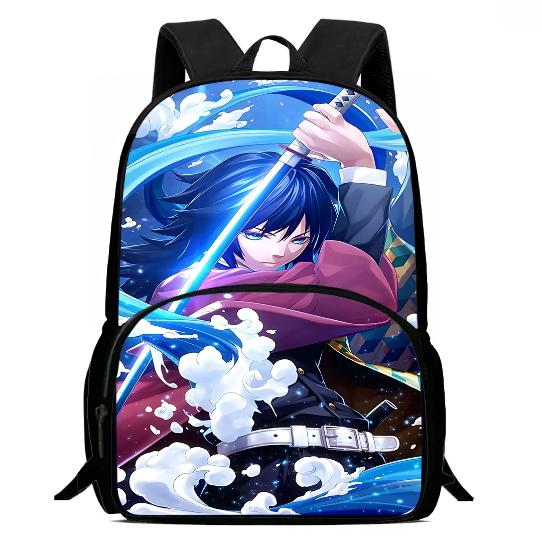 Demon Slayer Tomioka Giyuu Kids Backpacks Boys Girls Student Birthday Gift Child School Bags  Capacity Camping Durable Rucksack