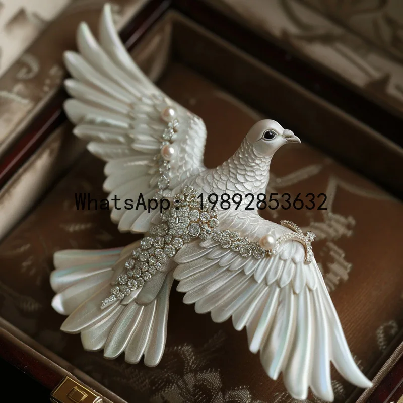 XZ exquisite pigeon brooch, original design personalized clothing light luxury accessories corsage