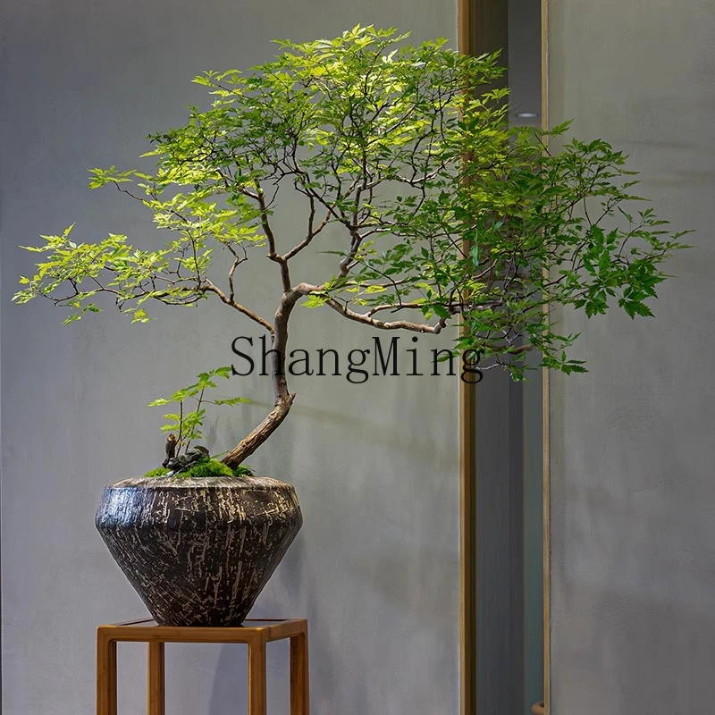 

SM retro nostalgic plant decoration light luxury flower pot ornament indoor balcony with cement pot