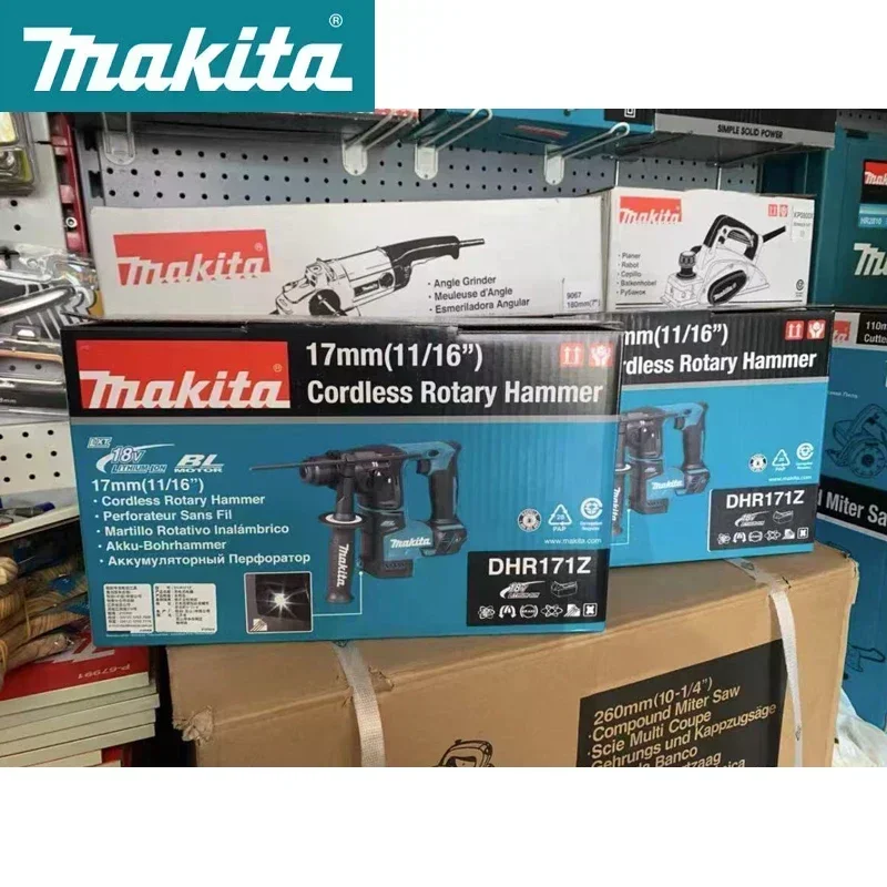 MAKITA DHR171Z Rotary Hammer Drill 18V Li-Ion LXT Cordless Brushless SDS Plus Rechargeable Electric Hammer Impact Drill DHR171