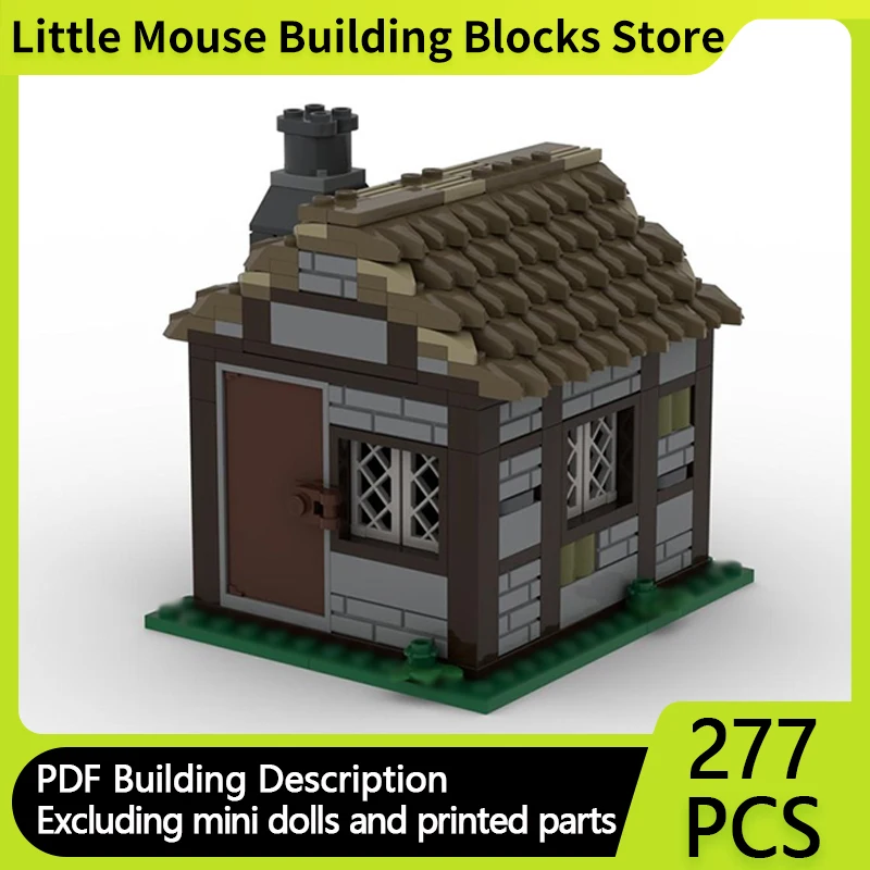 

Medieval Castle Model MOC Building Bricks House Made Of Grass Trees And Rocks Modular Gifts Holiday Assemble Children Toys Suit