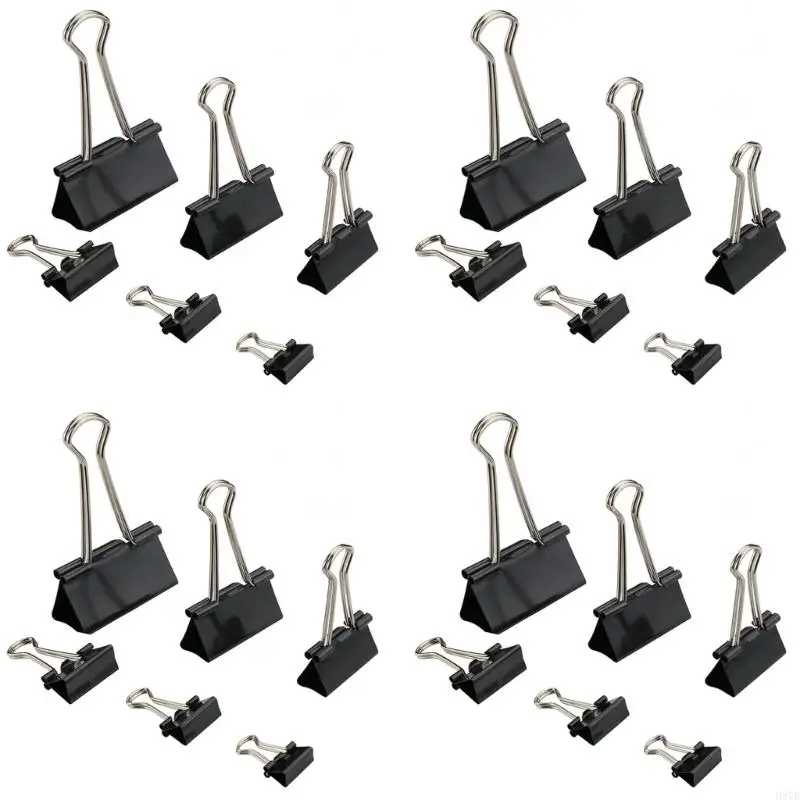 H37b 24pcs من الفولاذ المقاوم للصدأ من الفولاذ المقاوم للصدأ مقطع مكافئ مقطع الورق المعدني للمكتب