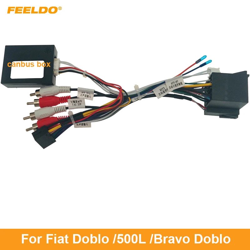 Car Audio 16PIN DVD Player Power Calbe Adapter For Fiat Doblo 500L Bravo Doblo 07-12 Stereo Plug Wiring Harness