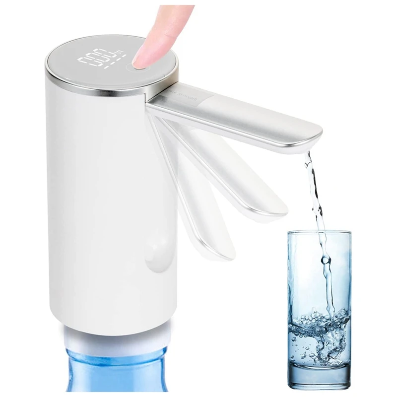 

Universal Water Bottle Pump Dispenser 1-5 Gallon,Foldable Automatic Water Bottle Pump,Portable Electric Water Pump