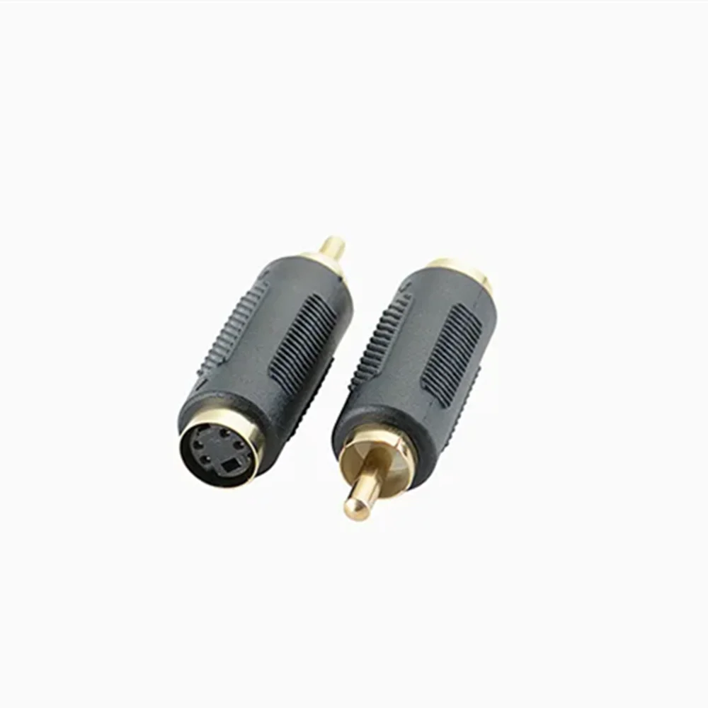 2pcs/lot  S Video to RCA Adapter Female to Male Composite Video VHS Adaptor Connector