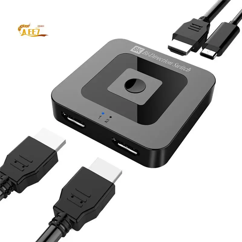 AEE7-8K -Compatible 2-In-1-Out Switcher Version 2.1 8K60HZ HD Video Converter For /PS4