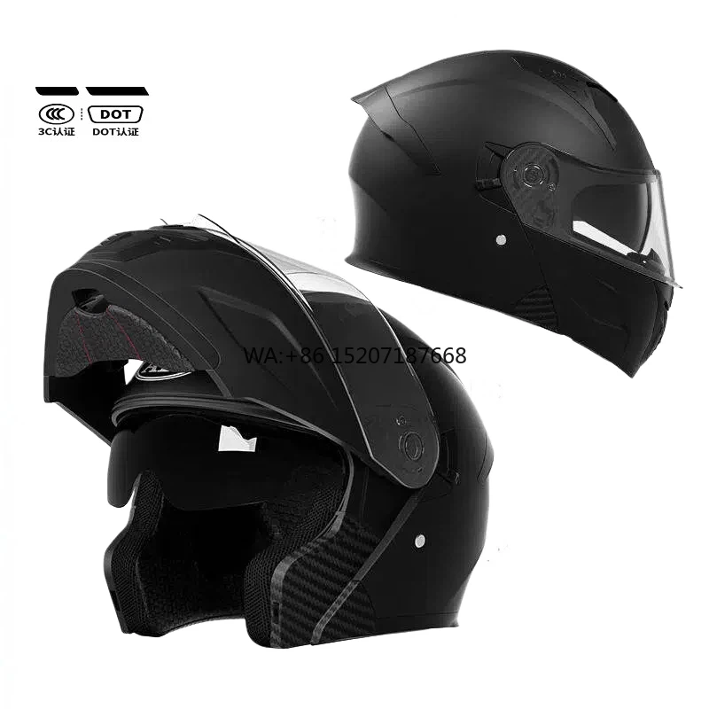 AD K9 كامل الوجه / الوجه ABS PP المواد القطن بطانة مزدوجة قناع الإفراج السريع إغلاق DOT معتمد جميع الفصول