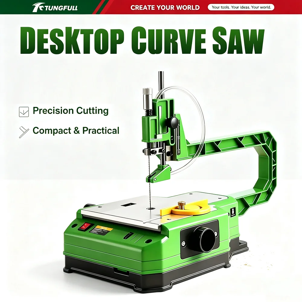 Desktop Scroll Saw Multifunctional Electric Curve Saw Woodworking Tool For DIY Straight Curve Pattern Cutting Craft Making