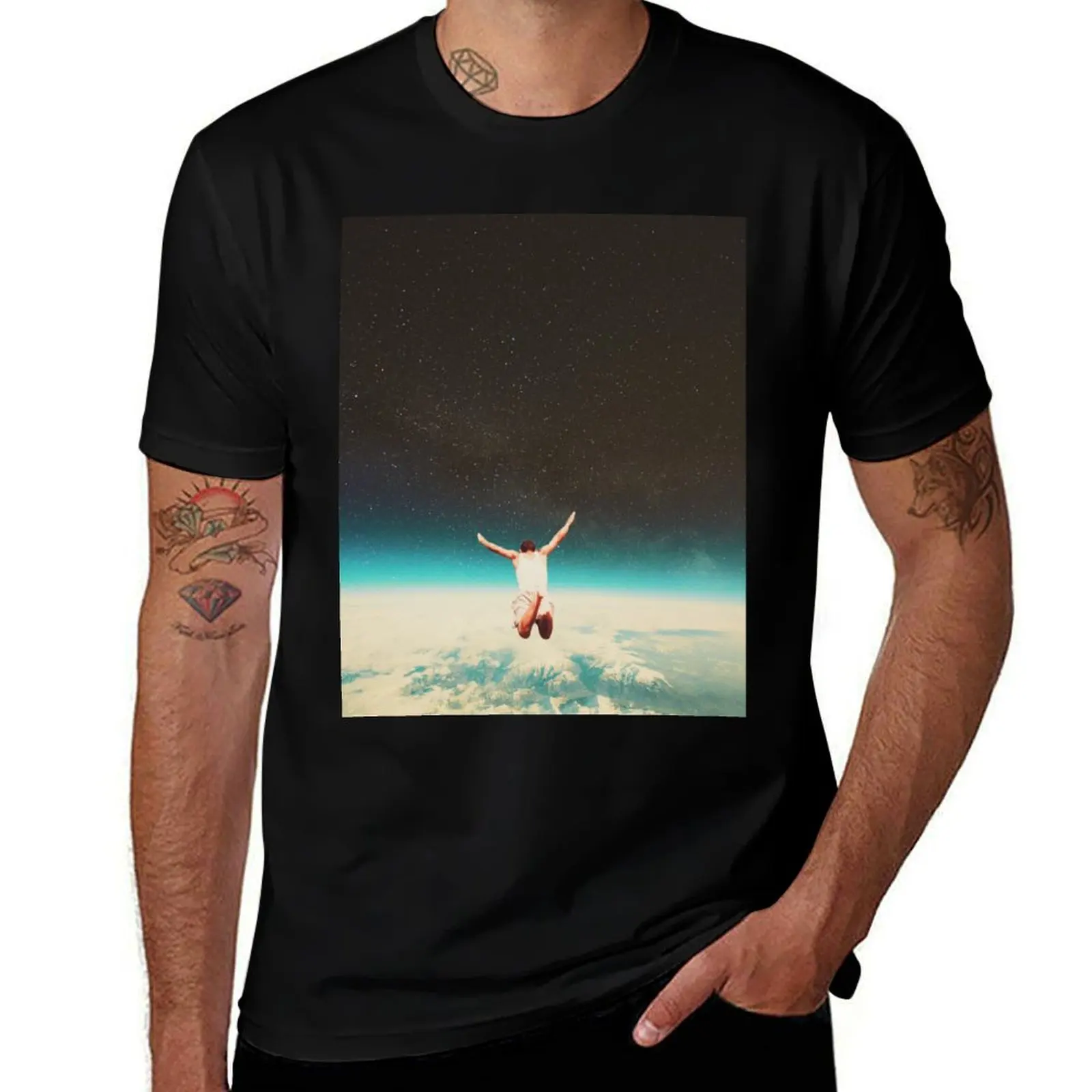Falling with a hidden smile T-Shirt Basic Casual Wear Short Sleeve Top T-Shirt