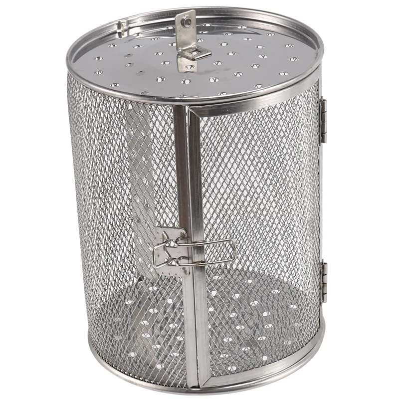 Rotisserie casket Rotisserie Basket,14X18cm Stainless Steel Oven Roast Basket ​Baking Cage for BBQ Grill