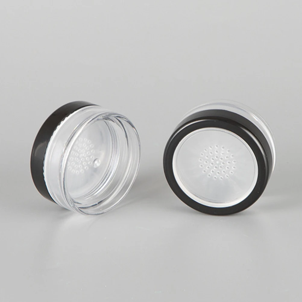 

4Pcs Premium Plastic Loose Powder Containers Travel Makeup Powder Box Airtight Lid Cases