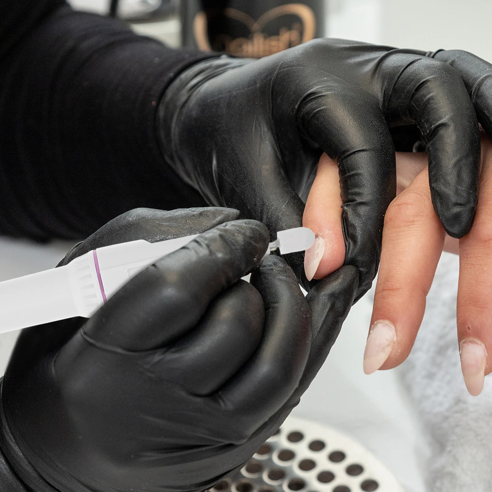 1 szt. Elektryczny pilnik przenośny do polerowania paznokci, kompaktowa szlifierka do manicure, narzędzie do domowego salonu, do samodzielnego zdobienia paznokci, nr