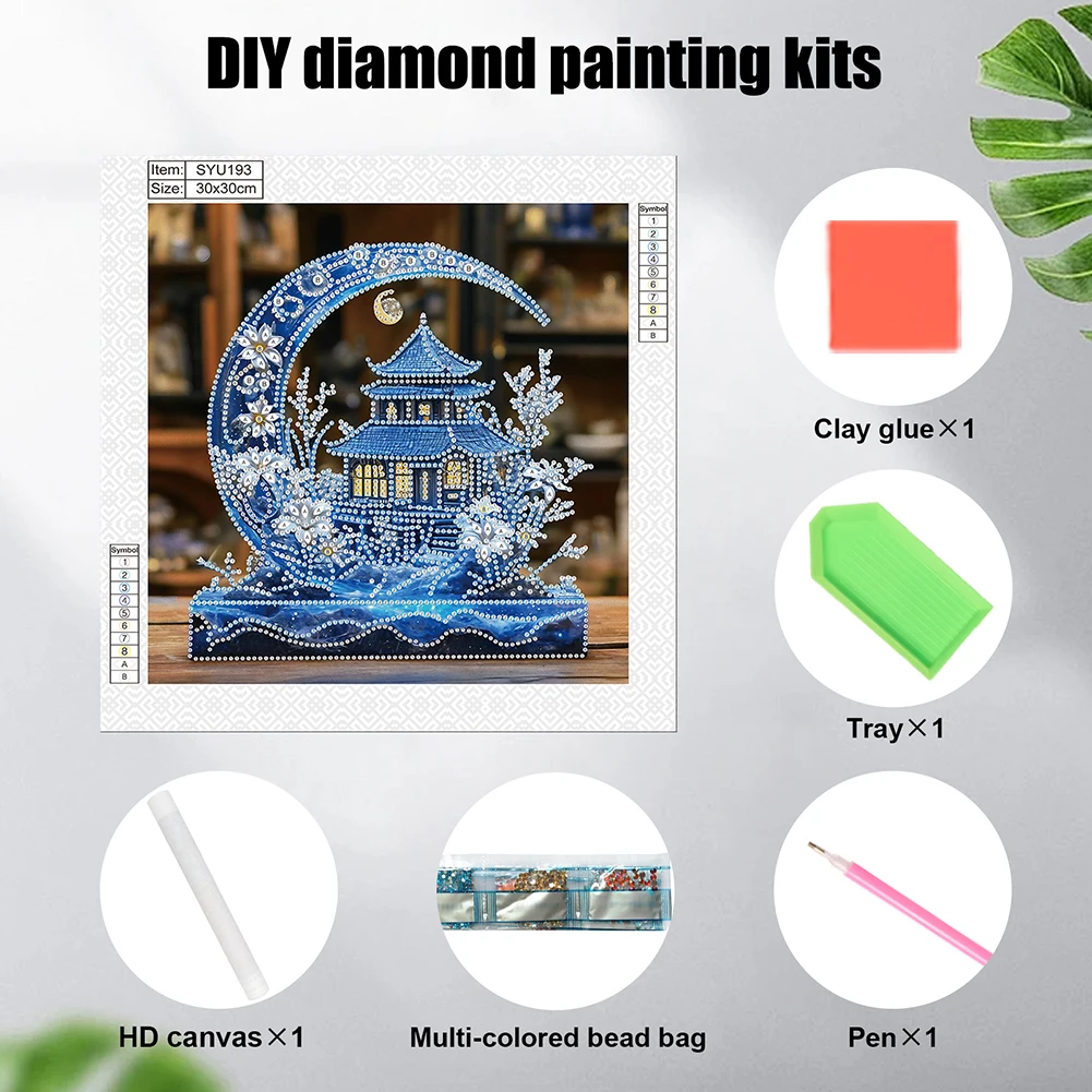 

5D DIY Частичная дрель специальной формы Алмазная картина Кристалл Украшение 30x30см