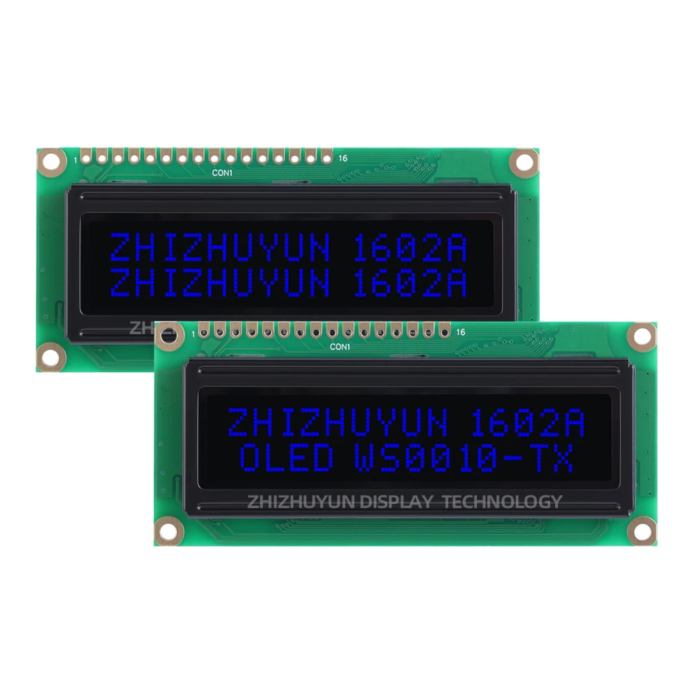 Imagem -05 - Módulo Lcd Tela de Exibição Carta Verde Temperatura de Trabalho Tela de Exibição Oled Lcm Filme Preto 16*2 Caracteres40 Mais 80 Eh1602a