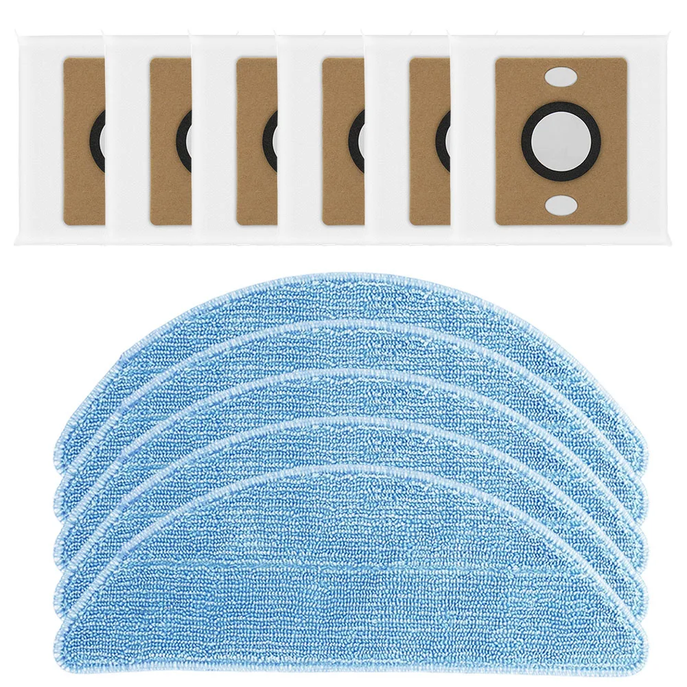 Mop Cloth and Dust Bag Replacement for ILIFE A12 Pro Vacuum Cleaner 5 Mop Pads and 6 Dust Bags for Effective Cleaning
