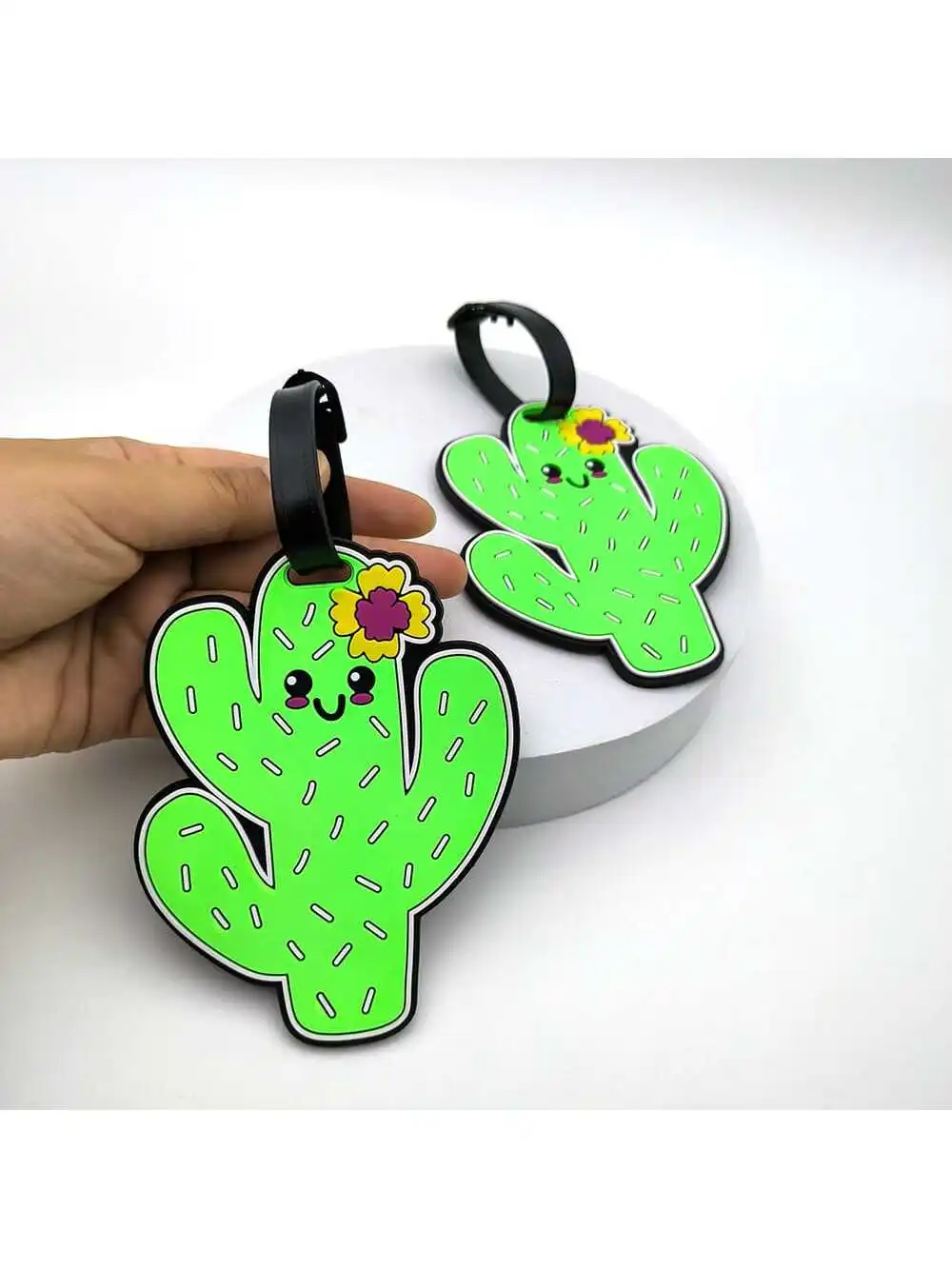 1PCS Cute Travel Accessories Luggage Tags Suitcase Cartoon Style Fashion Silicon Portable Travel Label Portable Label