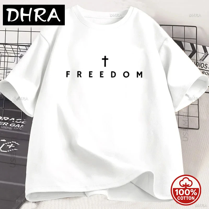 تي شيرت مجاني تي شيرت بسيط من القطن مريح غير للجنسين تي شيرت ملابس الشارع #2