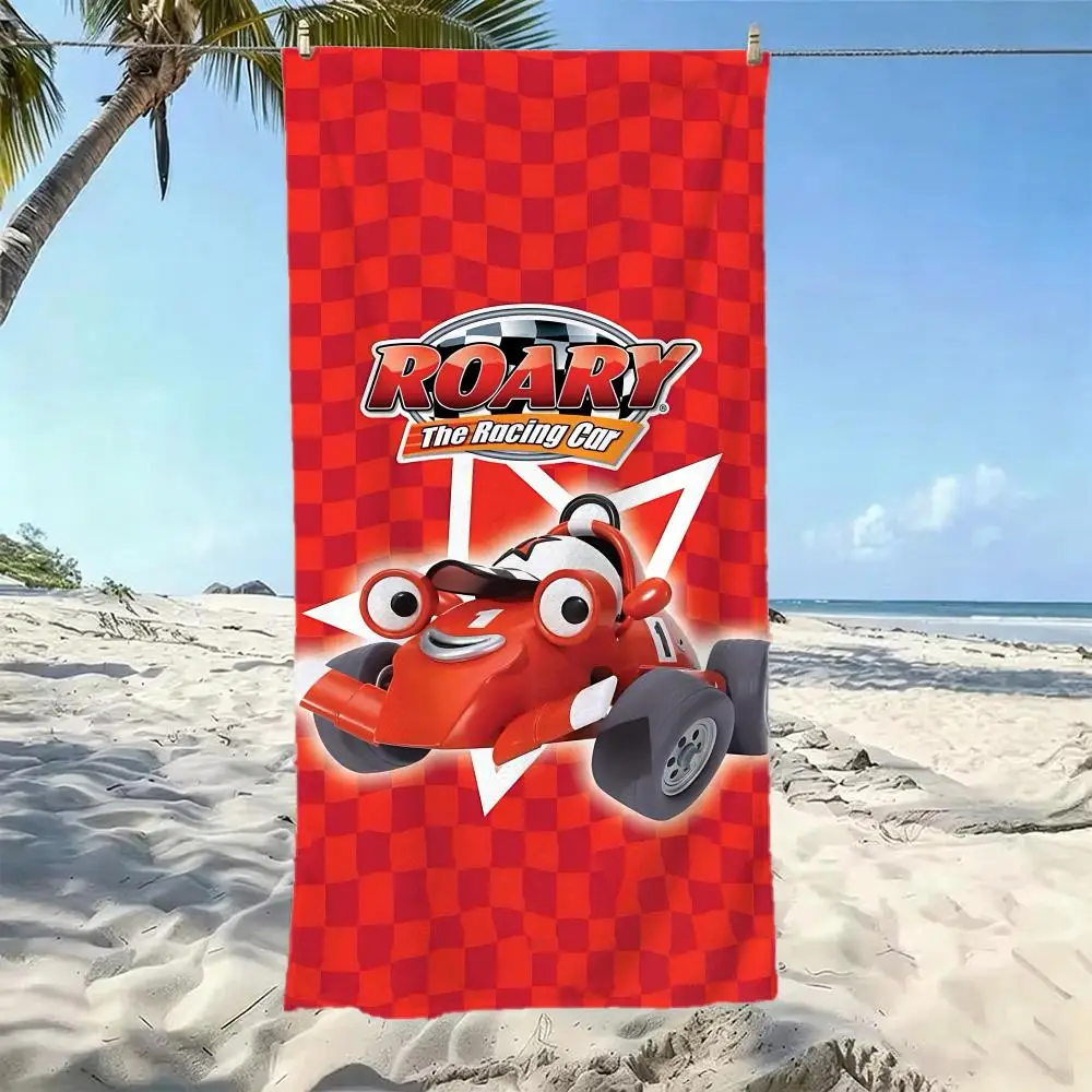 Toalla Fast-Roary the Racing CarS, Calidad de Hotel Cinco Estrellas, Ecológica, Ultra Suave y Gruesa, Toallas de Playa