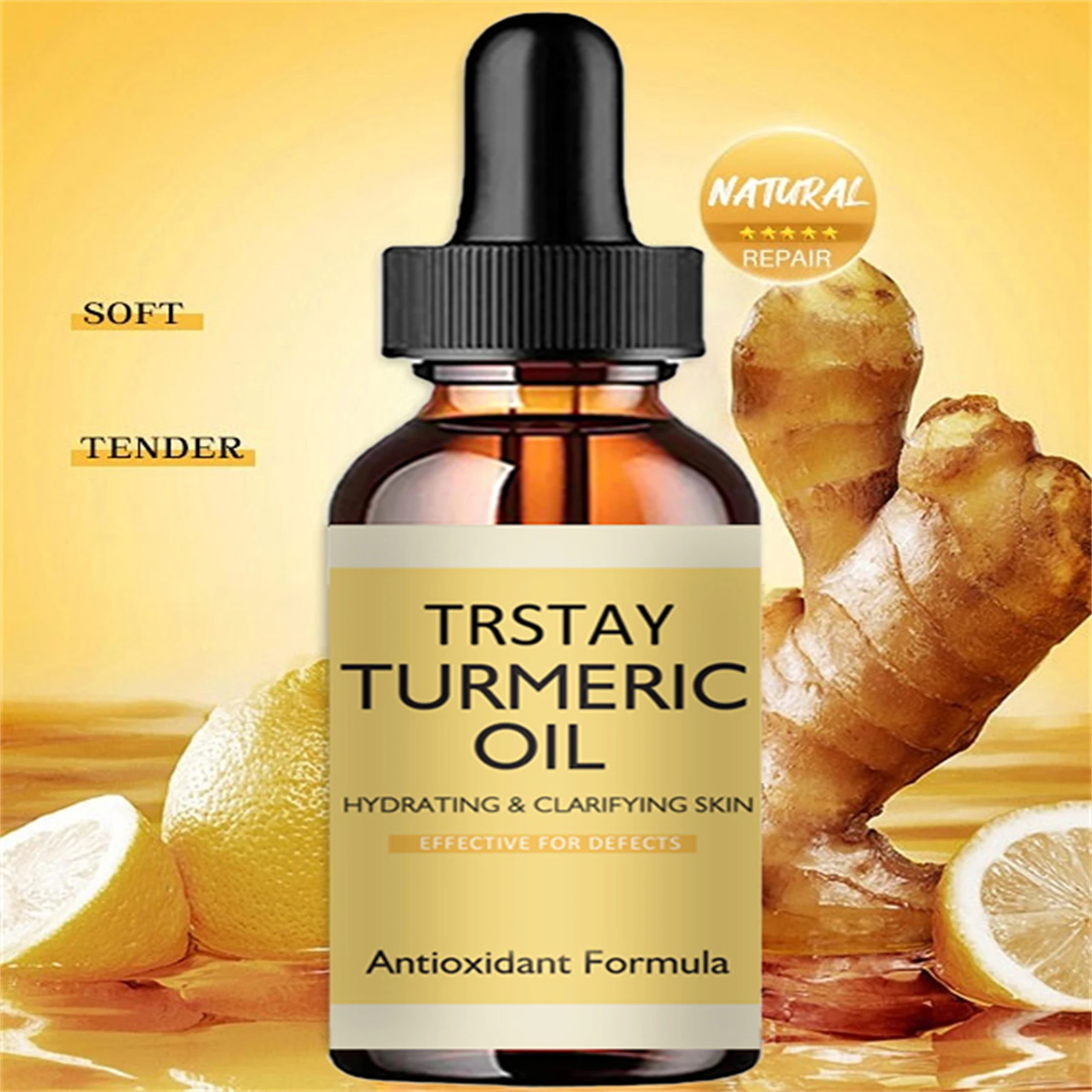 New Turmeric Oil Glow To Facial Lightening Serum For Black Brown Skin Leg Hand Body Whitening For Dark Skin Beauty Health