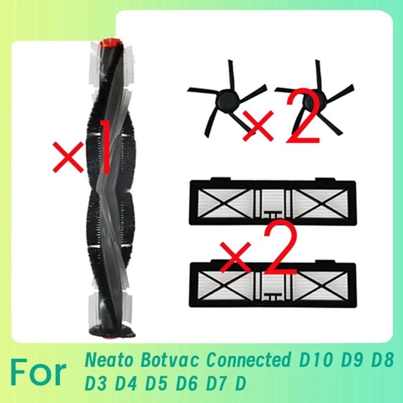 

MAKE 5-Pcs-For-Neato-Botvac-Connected-D10-D9-D8-D3-D4-D5-D6-D7-D-Series-D75-D80-D85-Parts-Main-Side-Brush-Ultra-Filter