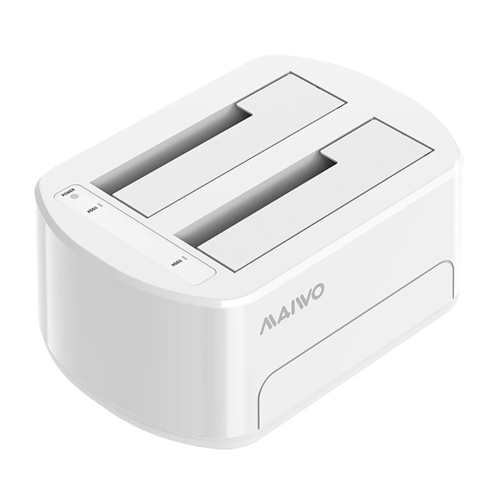 MAIWO Dual-Bay-Festplatten-Dockingstation für 2,5/3,5 Zoll HDD SSD SATA auf USB 3.0 HDD-Dockingstation mit 12V3A-Netzteil – Detail 9