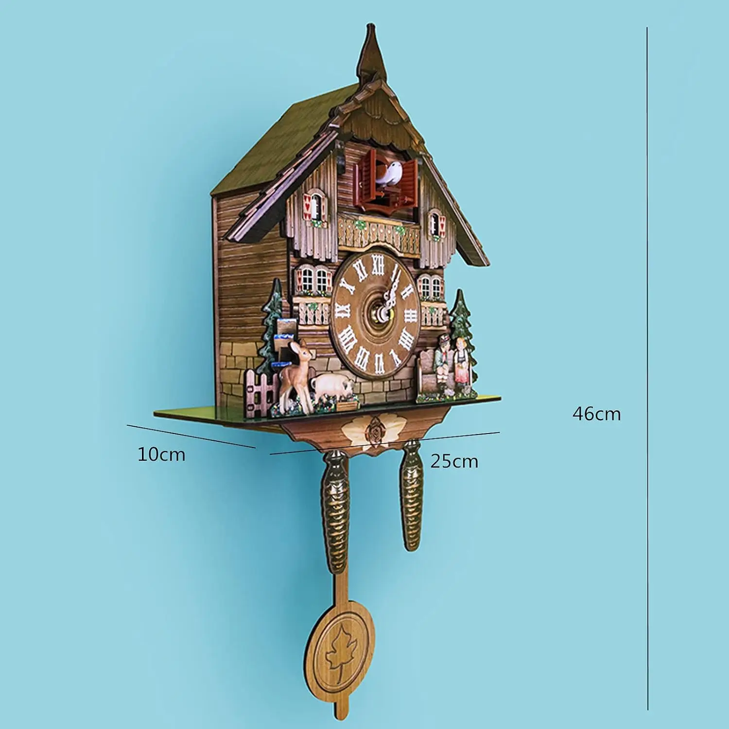 NEW Cuckoo Wall Clock for Living Room, Bedroom, Office, Kitchen, Traditional Northern European Design, Home Decoration Alarm Clock (CL-301)